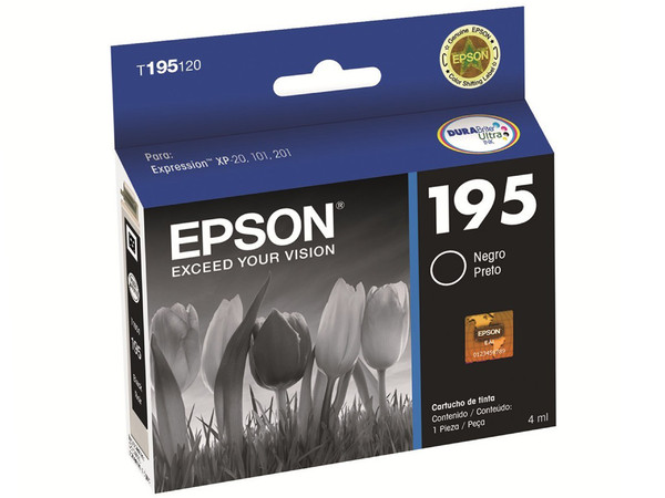 Cartucho de Tinta Epson 195 Negro, Modelo: T195120